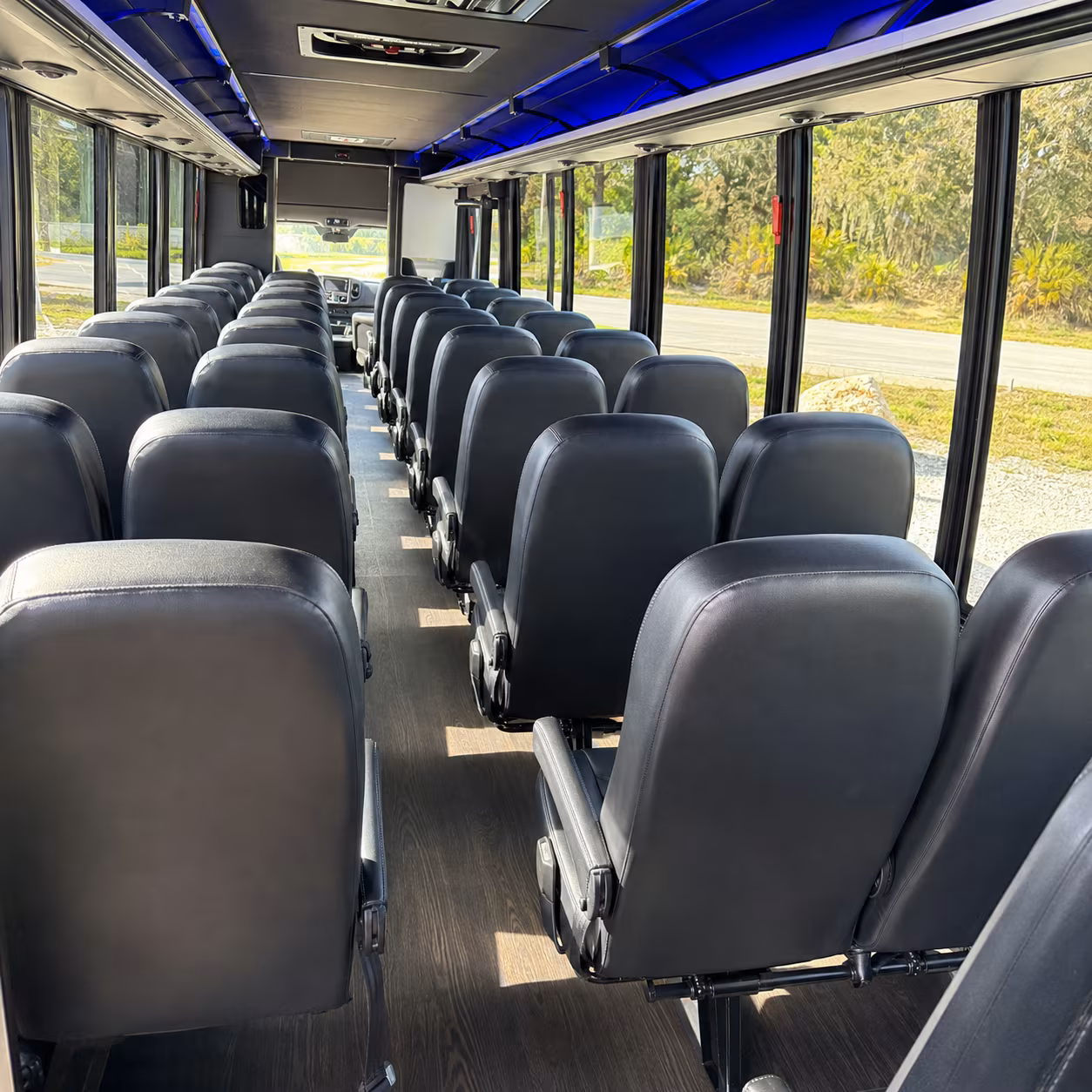 edmond 35 passenger minibus interior