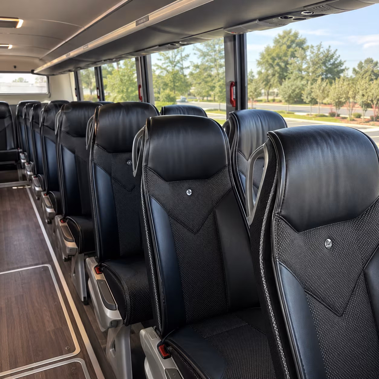 edmond 45 passenger charter bus interior