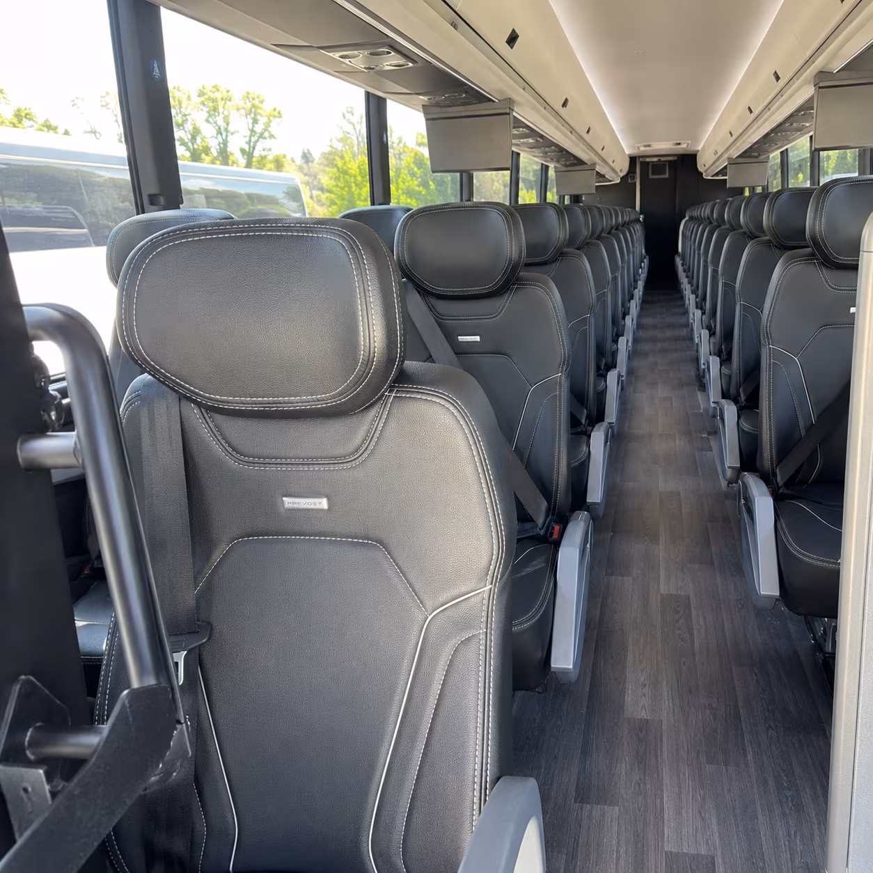 edmond 47 passenger charter bus interior