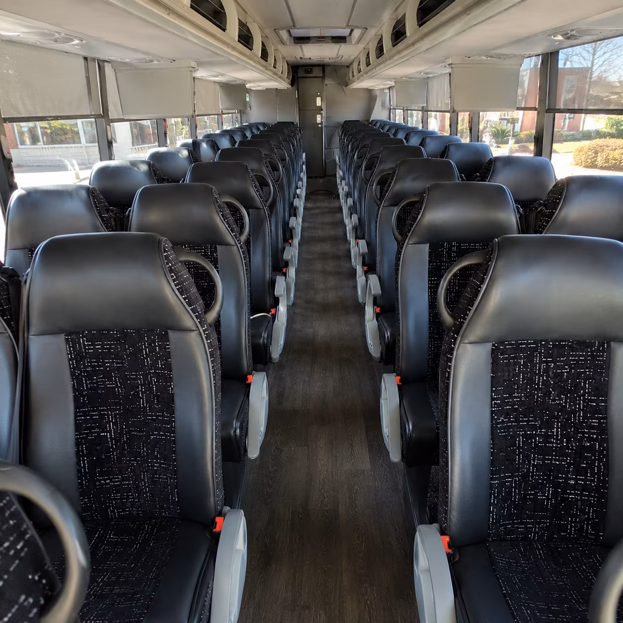 edmond 54 passenger charter bus inside