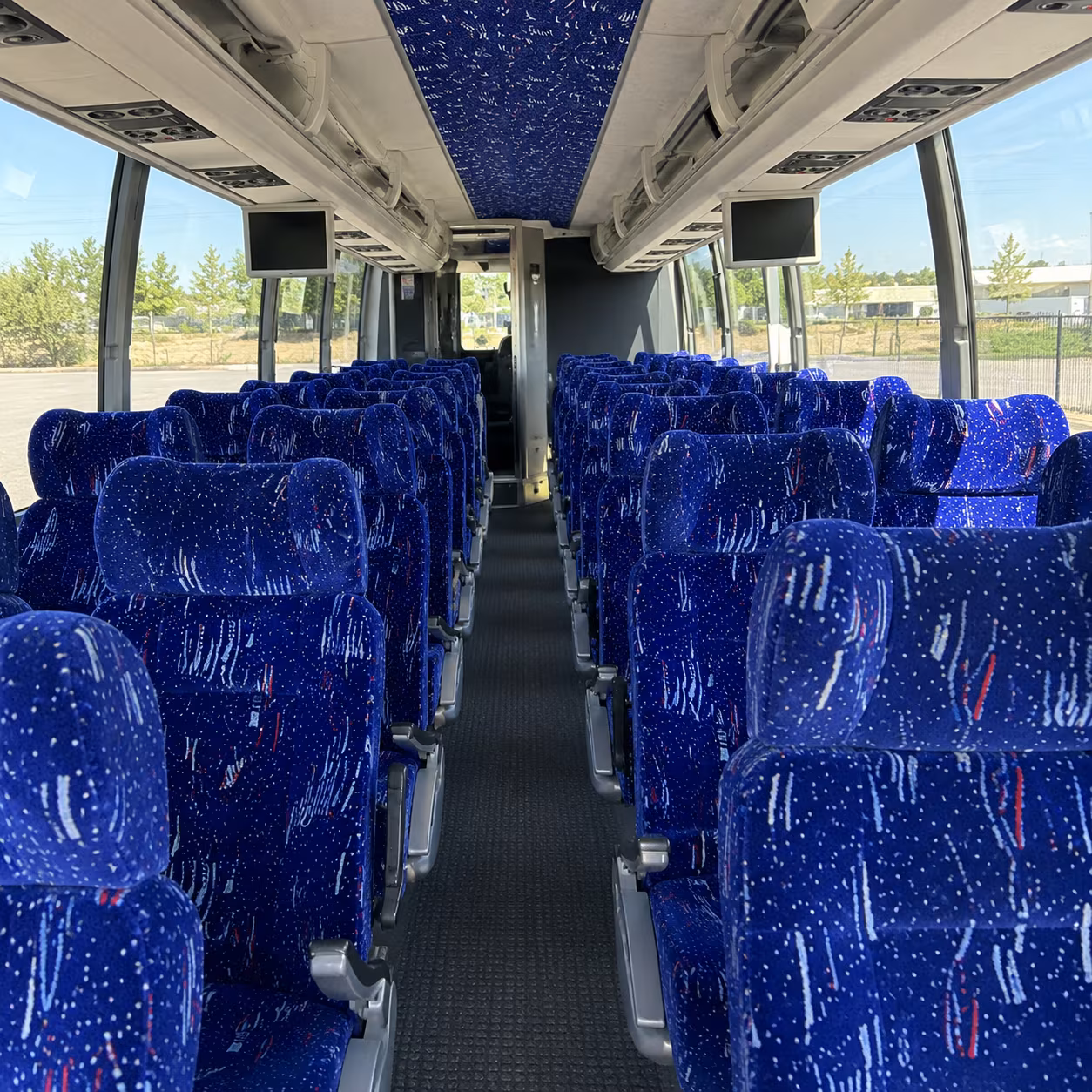 edmond 54 passenger charter bus interior