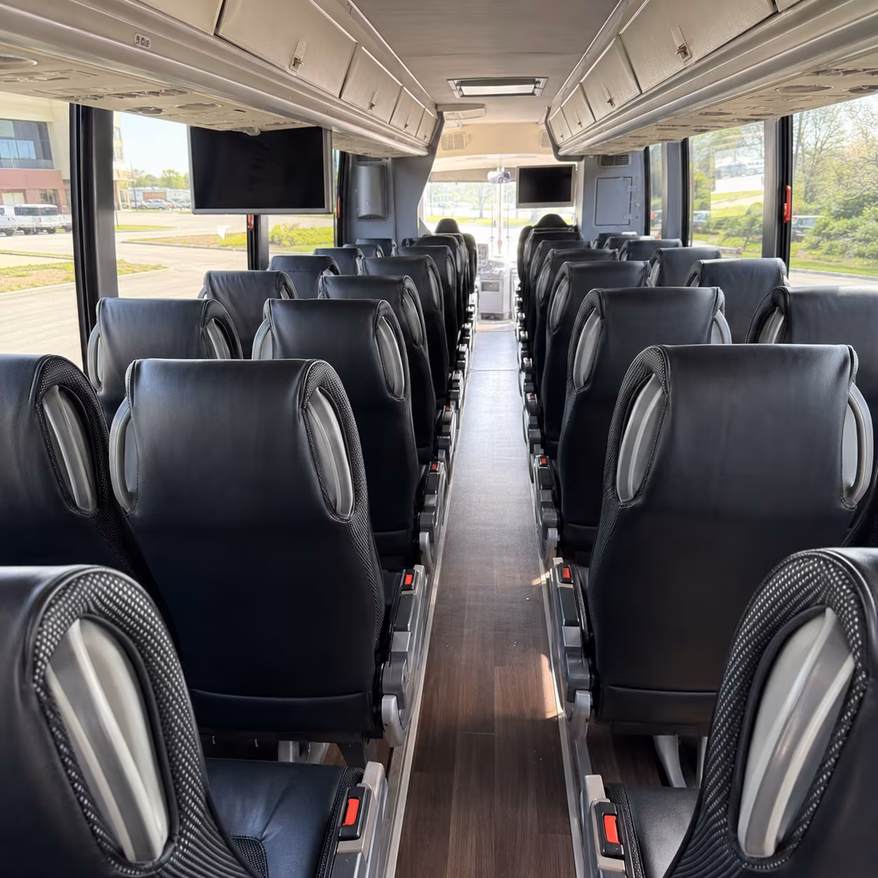 edmond 56 passenger charter bus inside
