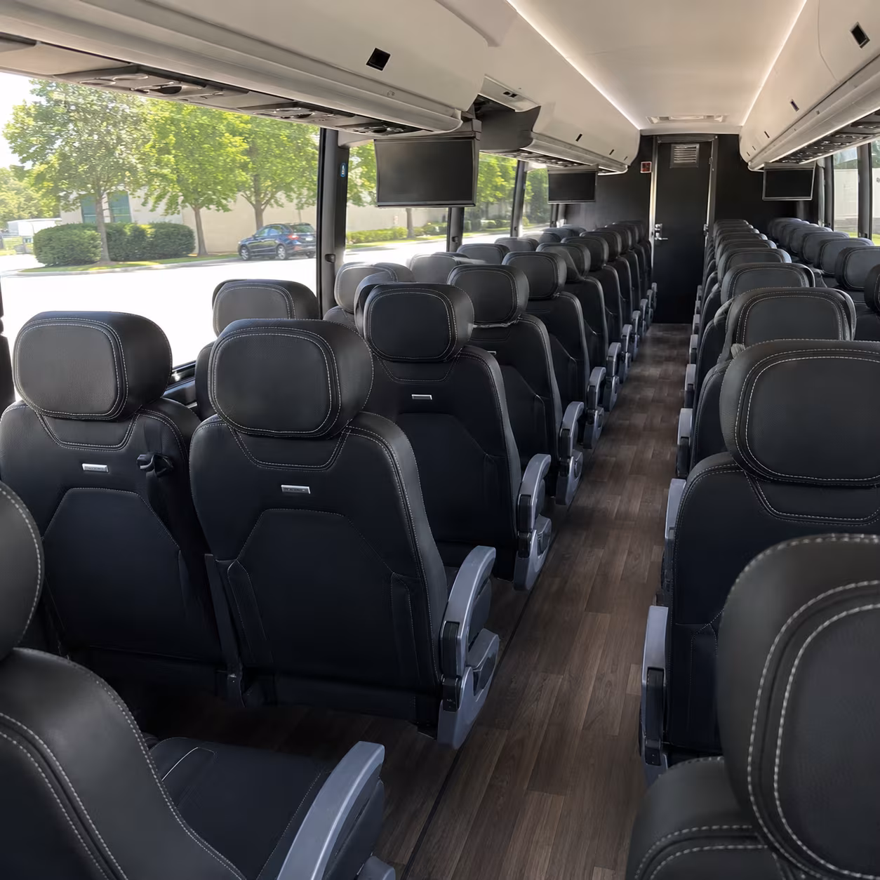 edmond 56 passenger charter bus interior