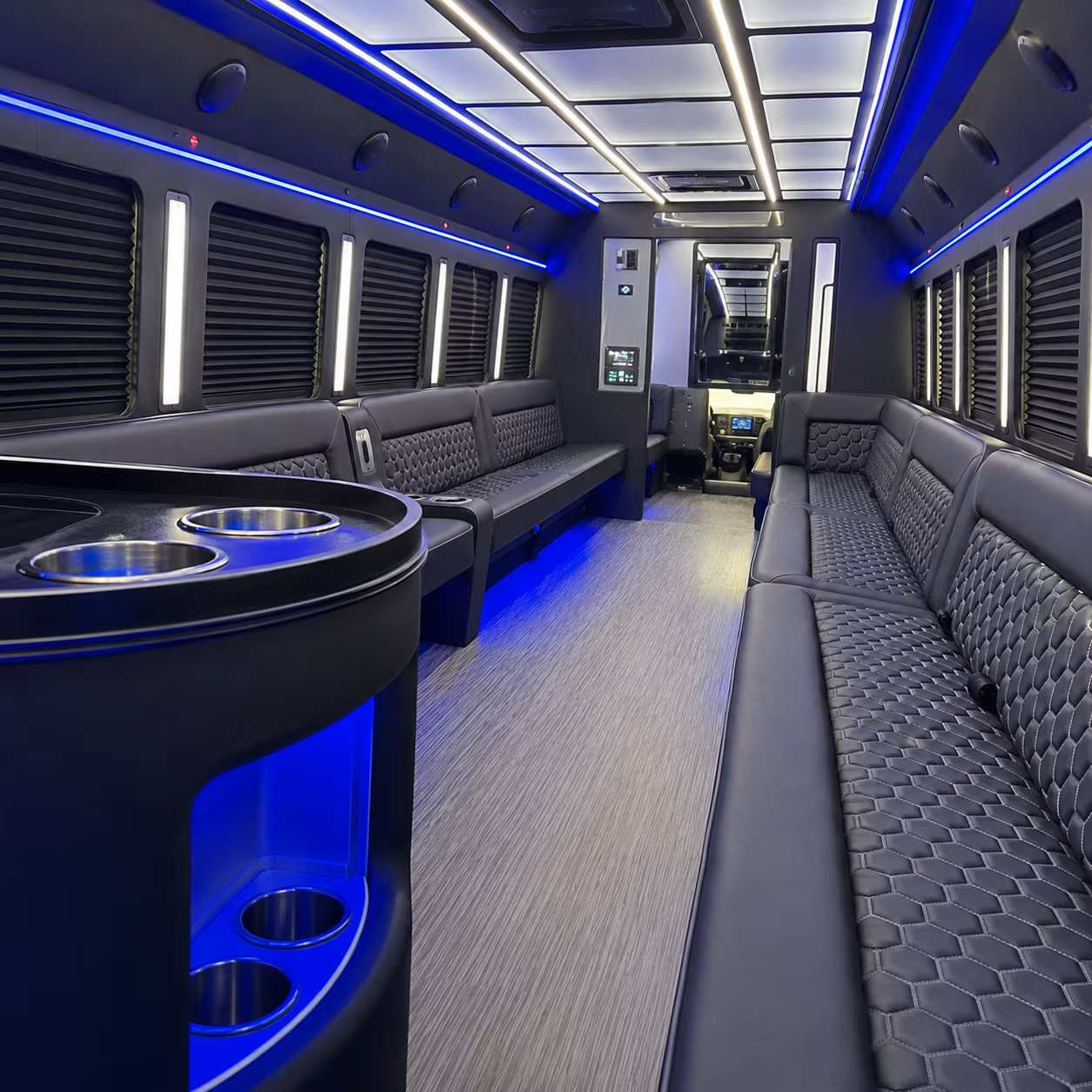 edmond party bus interior
